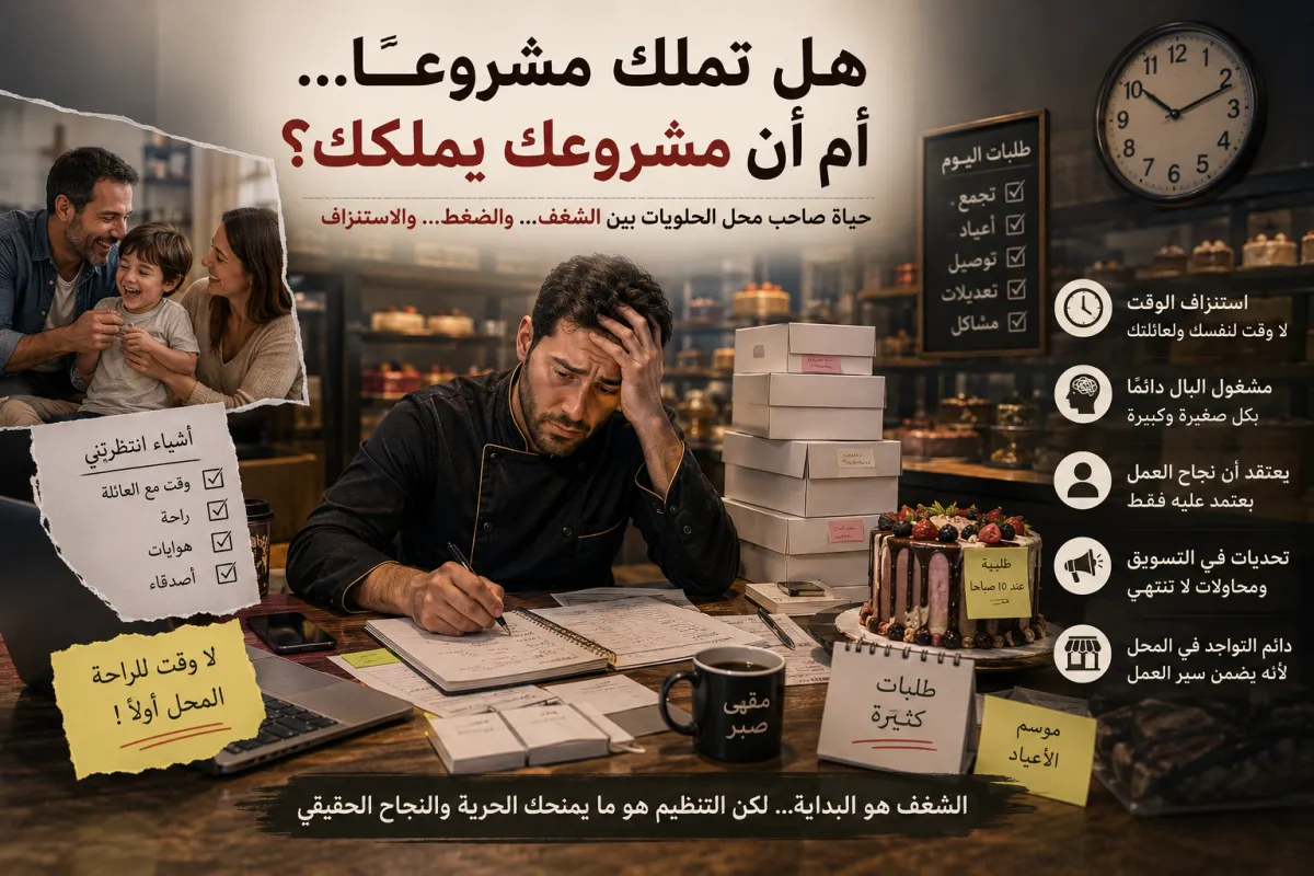 هل تدير محل حلويات أو كيك أم أن المحل هو من يُديرك؟