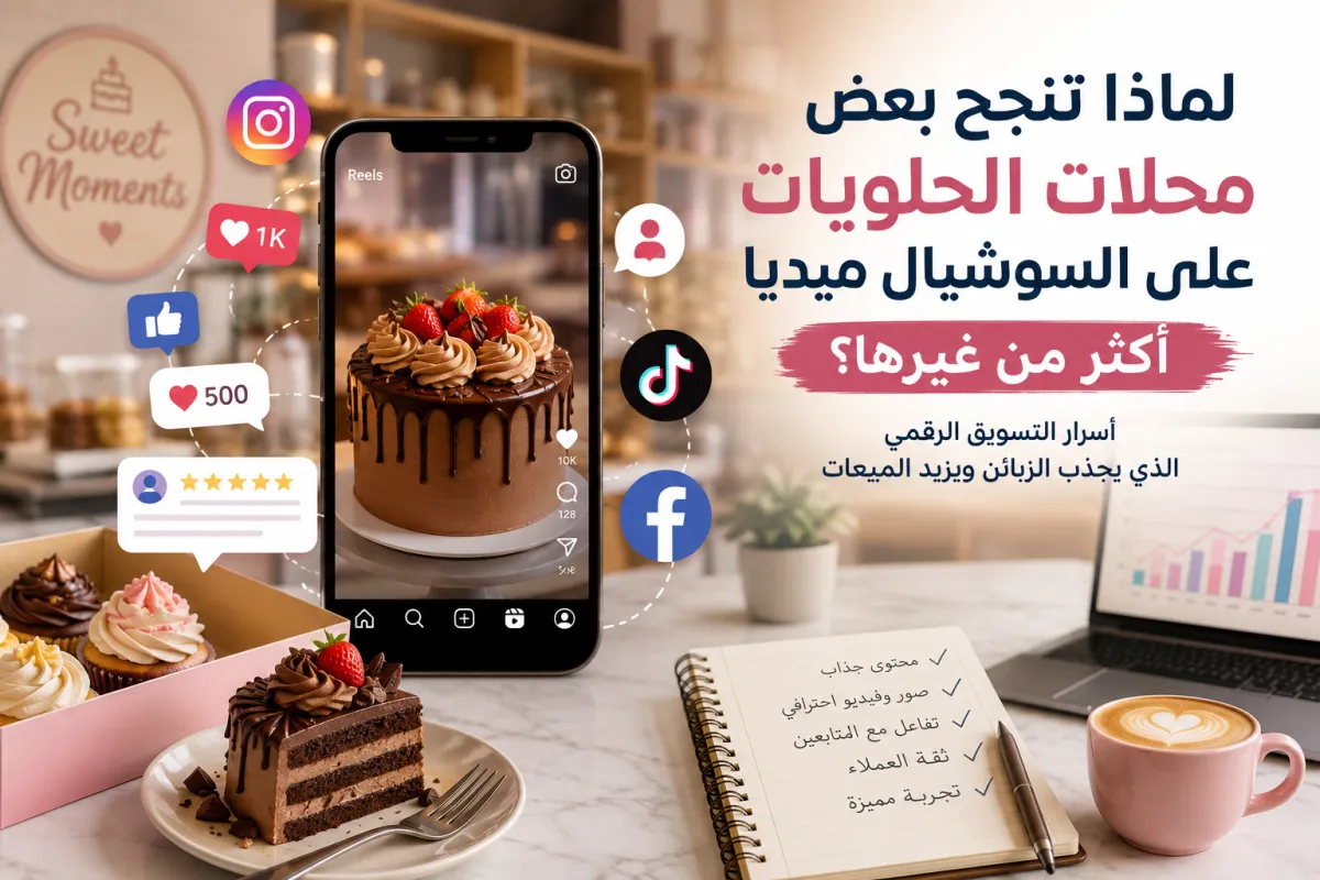 أسرار نجاح محلات الحلويات والكيك على منصات السوشيال ميديا.