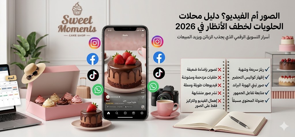 الصور أم الفيديو؟ أيهما يبيع الحلويات والكيك أكثر؟