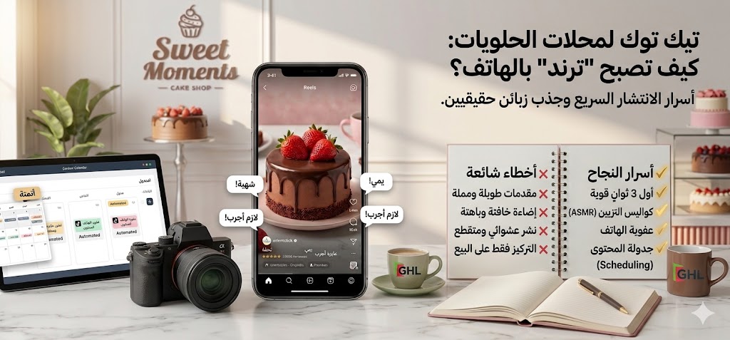 تيك توك لمحلات الحلويات: كيف تصبح "ترند" وتخطف أنظار الآلاف بلمسة واحدة؟ 🧁🚀