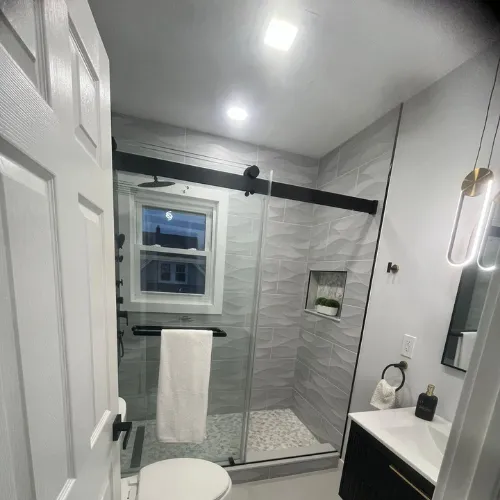 Bathroom renovation in Chapel Hill with clean design and upgraded fixtures