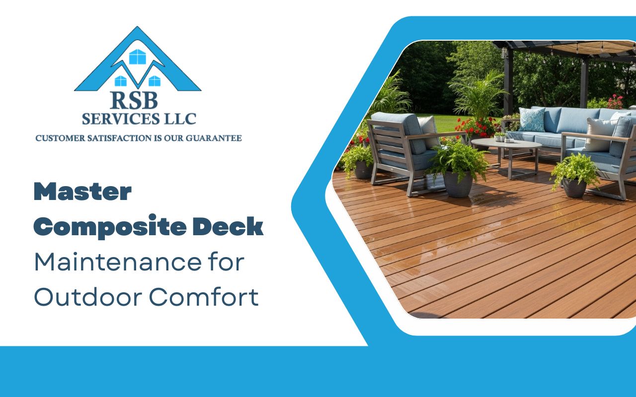 Composite Deck Maintenance for a clean outdoor deck space