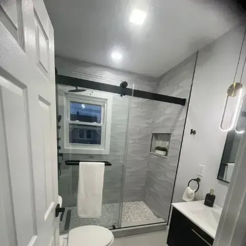 Bathroom renovation in Chapel Hill with clean design and upgraded fixtures