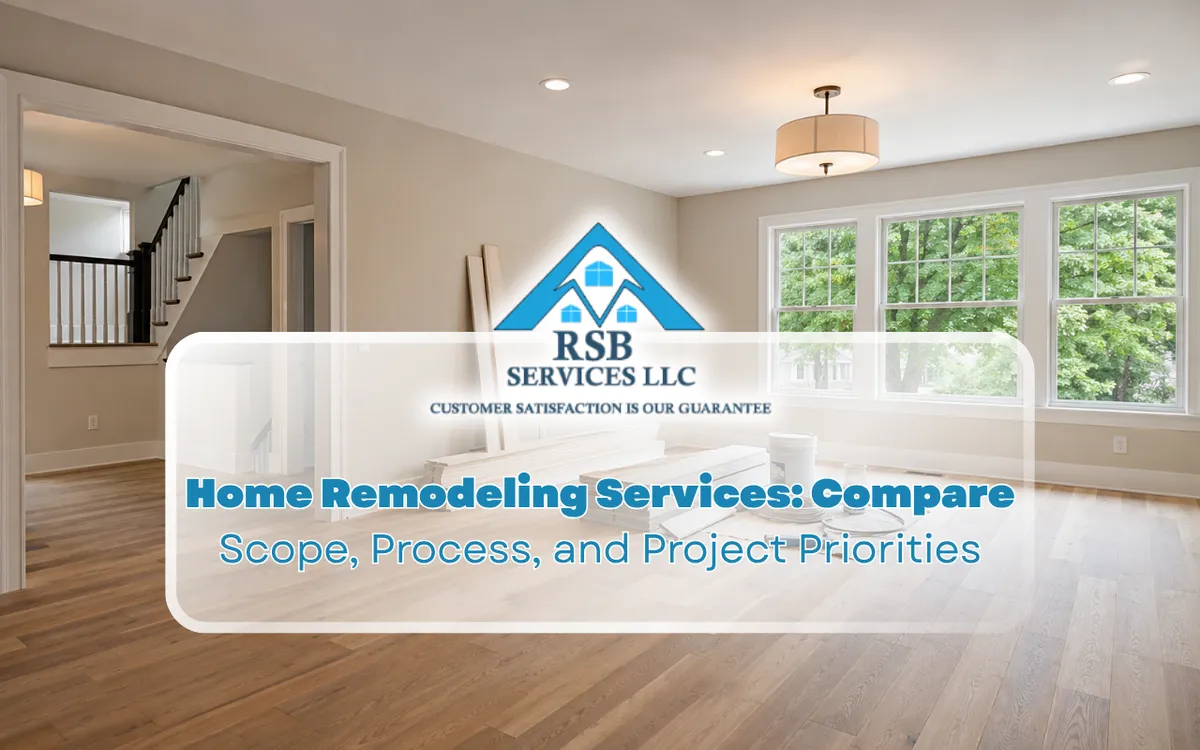 Home remodeling services improving a residential interior space