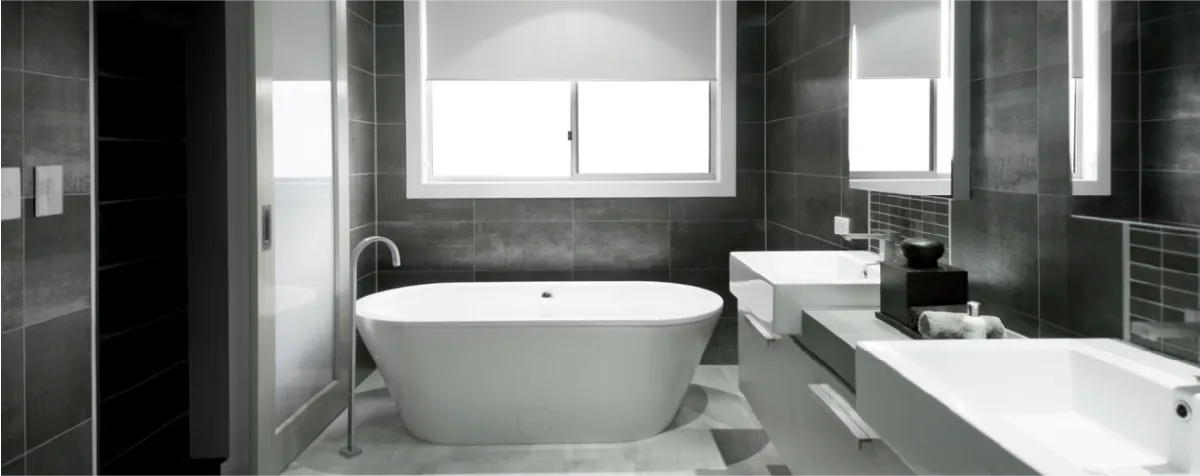 Affordable bath renovation showcasing a stylish and functional design