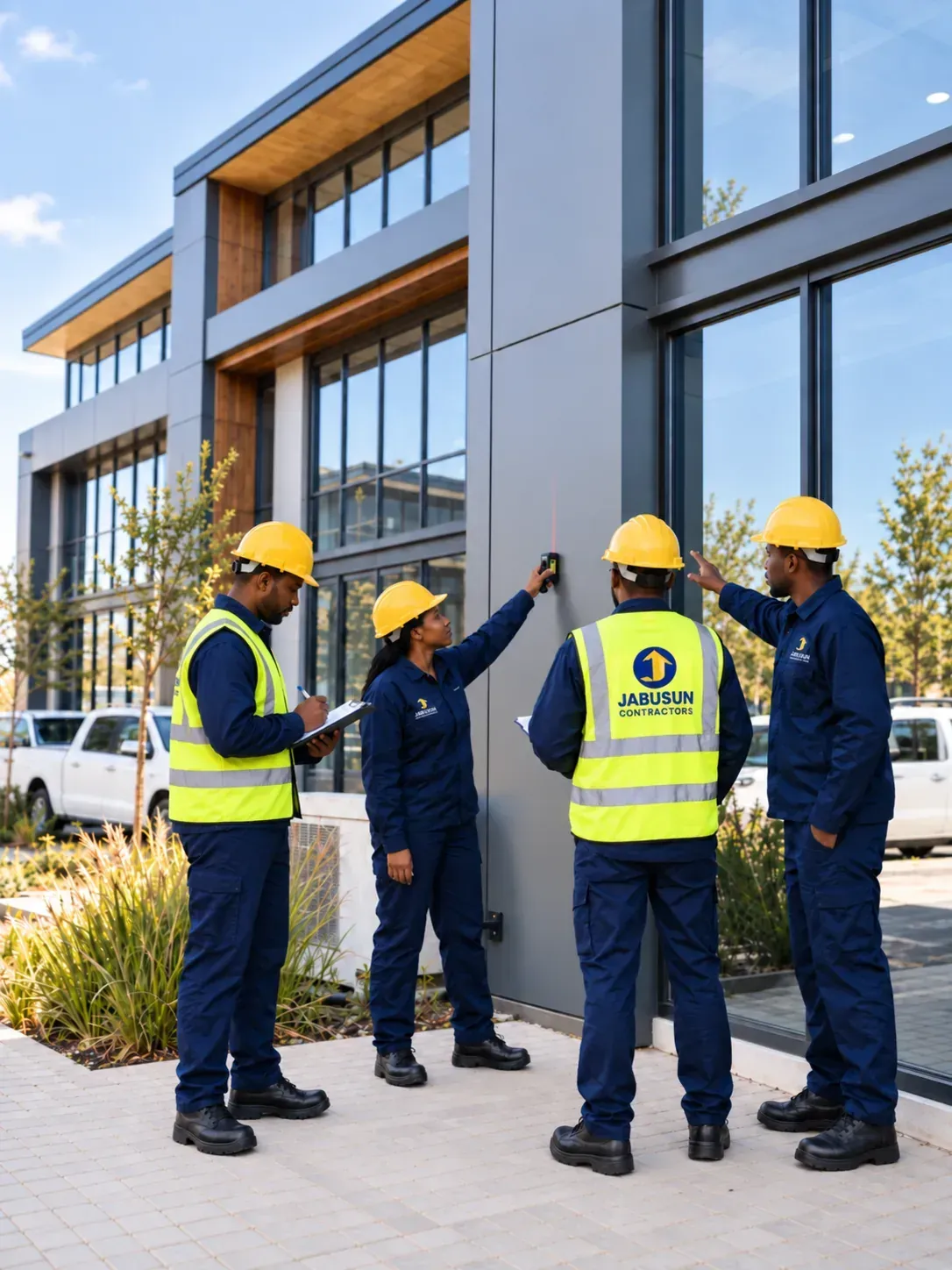 Professional property maintenance and waterproofing team at work in Gauteng