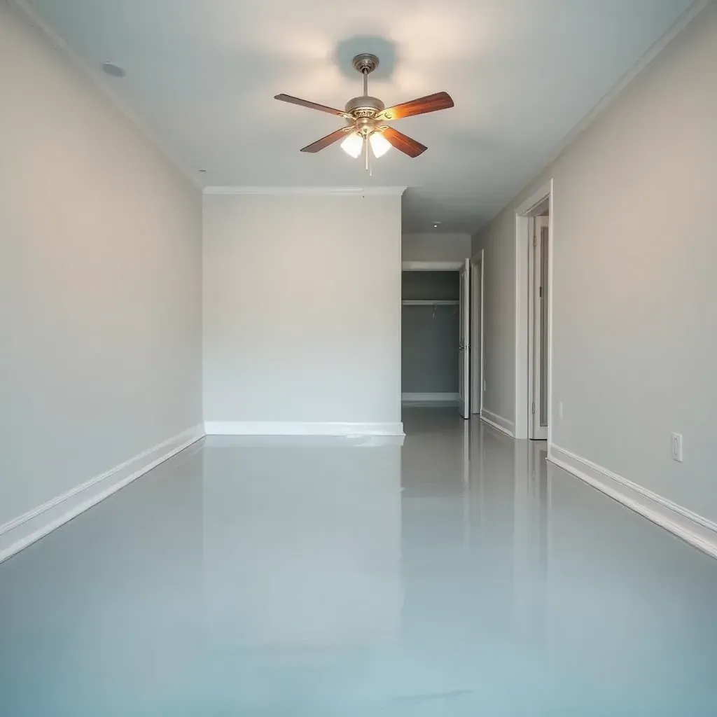Indoor water damage restoration in Pittsboro, NC shows drying equipment, damaged drywall, and soaked surfaces after flooding.