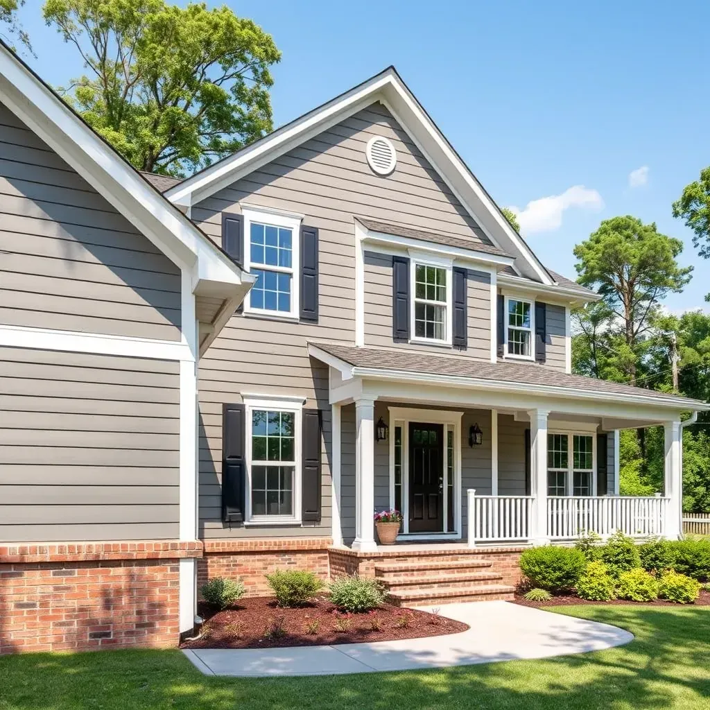 Detailed image of Raleigh, NC building siding with realistic textures and outdoor setting, no people included.
