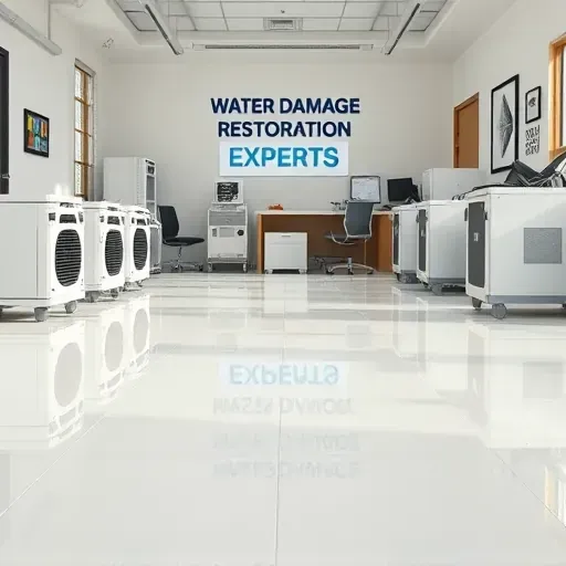 Interior of a professional water damage restoration facility in Wilson's Mills, NC, featuring organized equipment and a modern workspace.