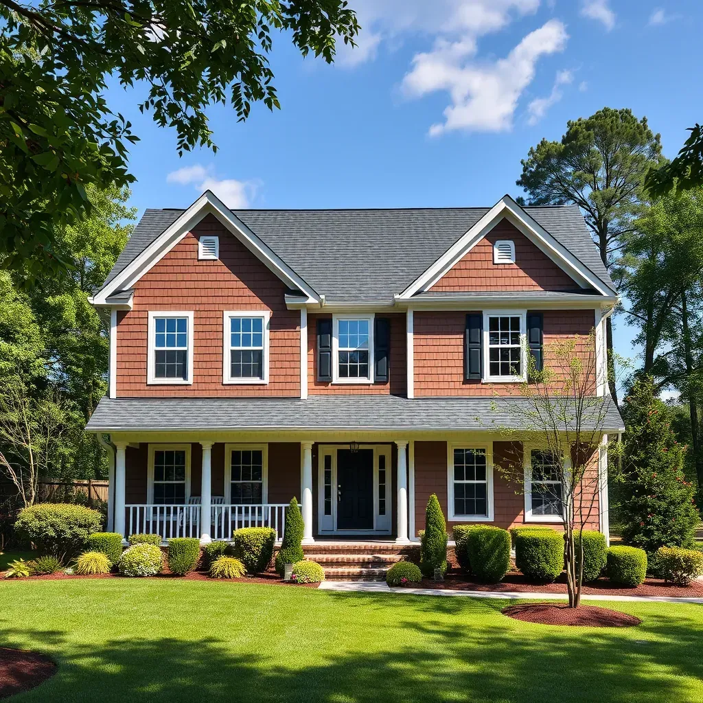 Siding projects in Raleigh, NC showing before and after images of home exterior upgrades.