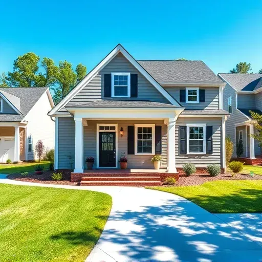 Freshly renovated Franklinton, NC home exterior showcasing new siding, porch, landscaping, and curb appeal.