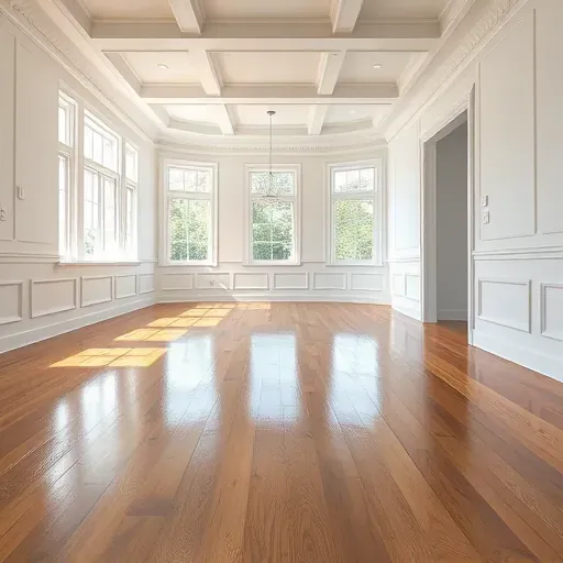 Restored interior with water damage repair, polished hardwood floors, smooth drywall, fresh paint, and natural light.