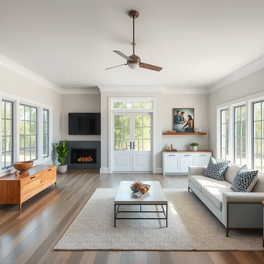 Restored Apex home featuring painted siding, stone accents, new windows, manicured lawn, and modern porch details.