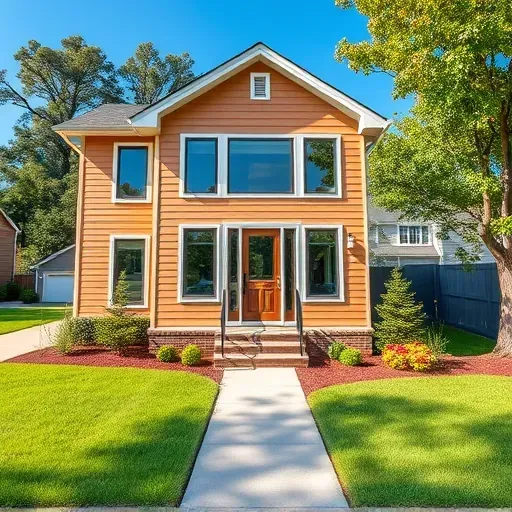 Renovated Chapel Hill home exterior with fresh siding, modern windows, lush landscaping, and a clean driveway on a sunny day.
