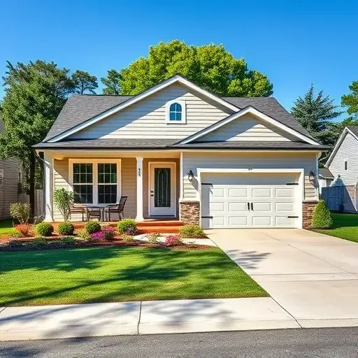Modern renovated home in Butner, NC with fresh siding, landscaped yard, stylish porch, pristine driveway, and lush greenery.