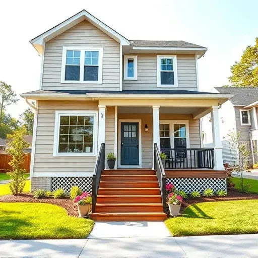 Complete home renovation in Oxford, NC with modern siding, landscaped yard, new porch, and updated windows.