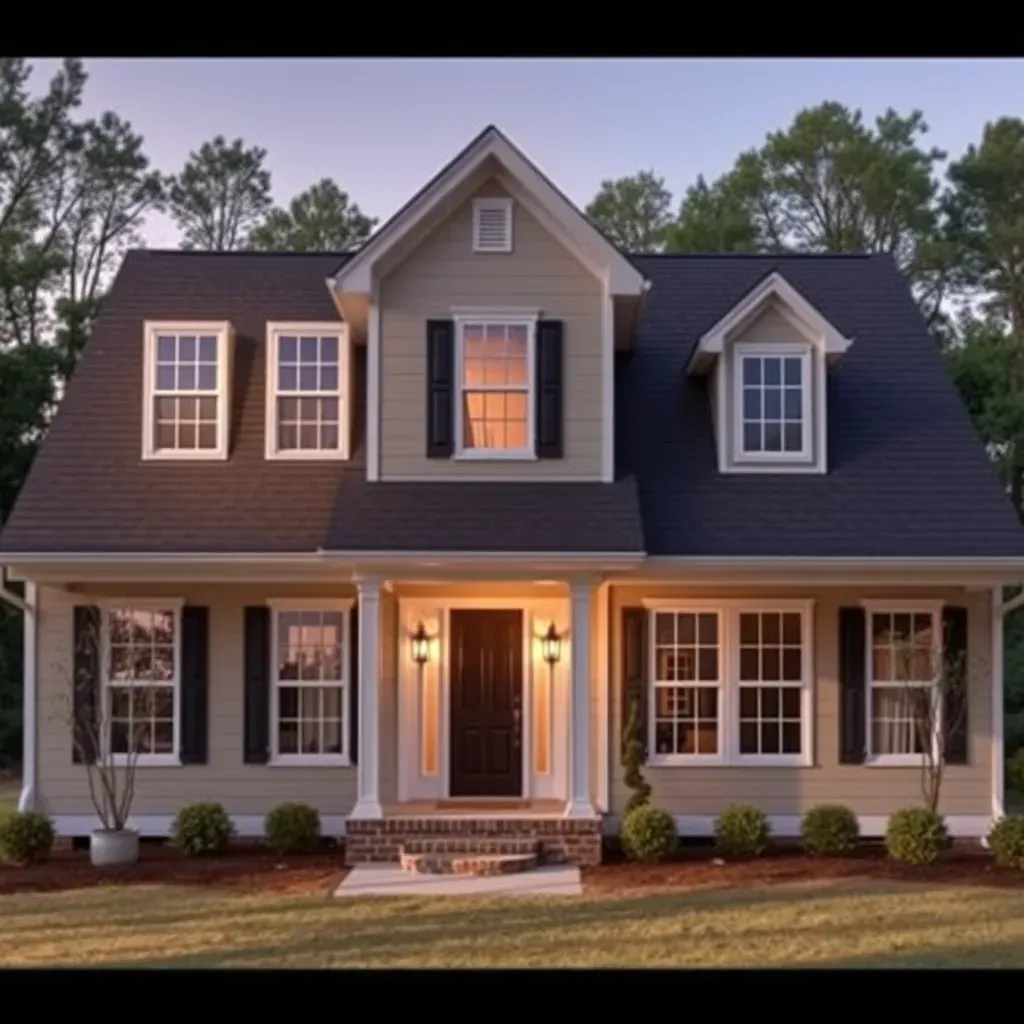 Beautiful Fuquay-Varina home under renovation with new siding, painted exterior, modern windows, and construction tools outdoors.
