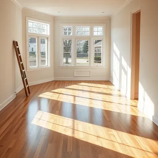 Water damage restoration in Knightdale, NC shows a cleaned, repaired interior with restored flooring and sealed walls.