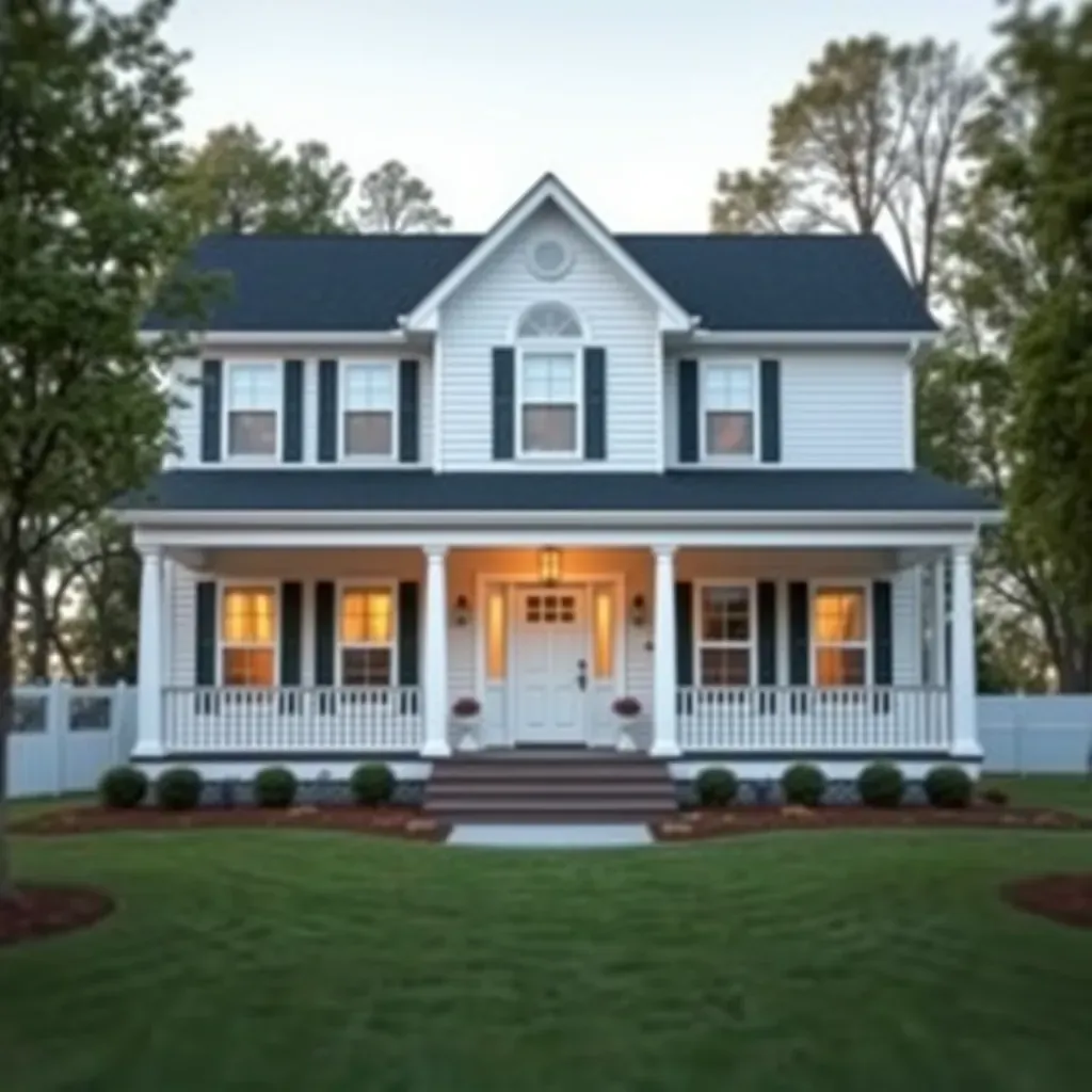 Beautiful Coats, NC home with fresh siding, remodeled windows, lush landscaping, new porch, and updated roofing.
