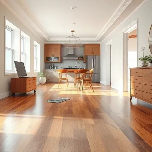 Restored interior showing cleaned hardwood floors, intact drywall, polished fixtures, and organized workspace in Middlesex, NC.