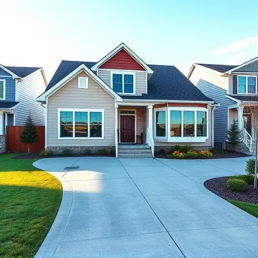 Recently renovated modern home in Spring Hope, NC, with vibrant siding, large windows, manicured lawns, and landscaped yard.