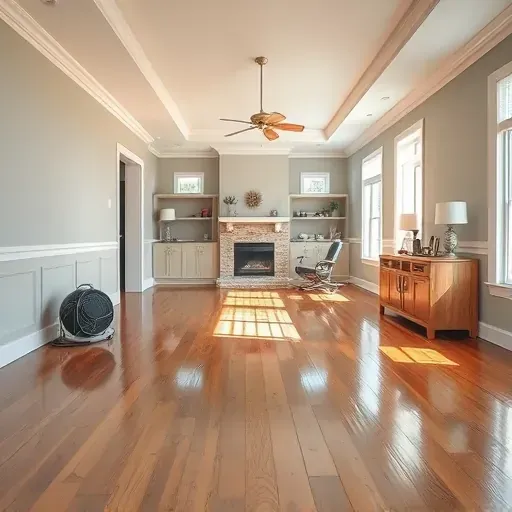 Restored Zebulon living room featuring polished hardwood, bright windows, freshly painted walls, and neat tools, showing quality repair.