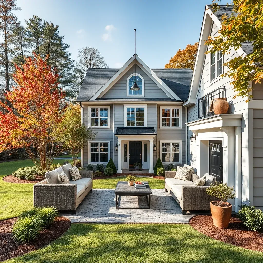 Renovated Cary, NC home with fresh siding, landscaped yard, new porch, and ongoing remodeling tools visible.