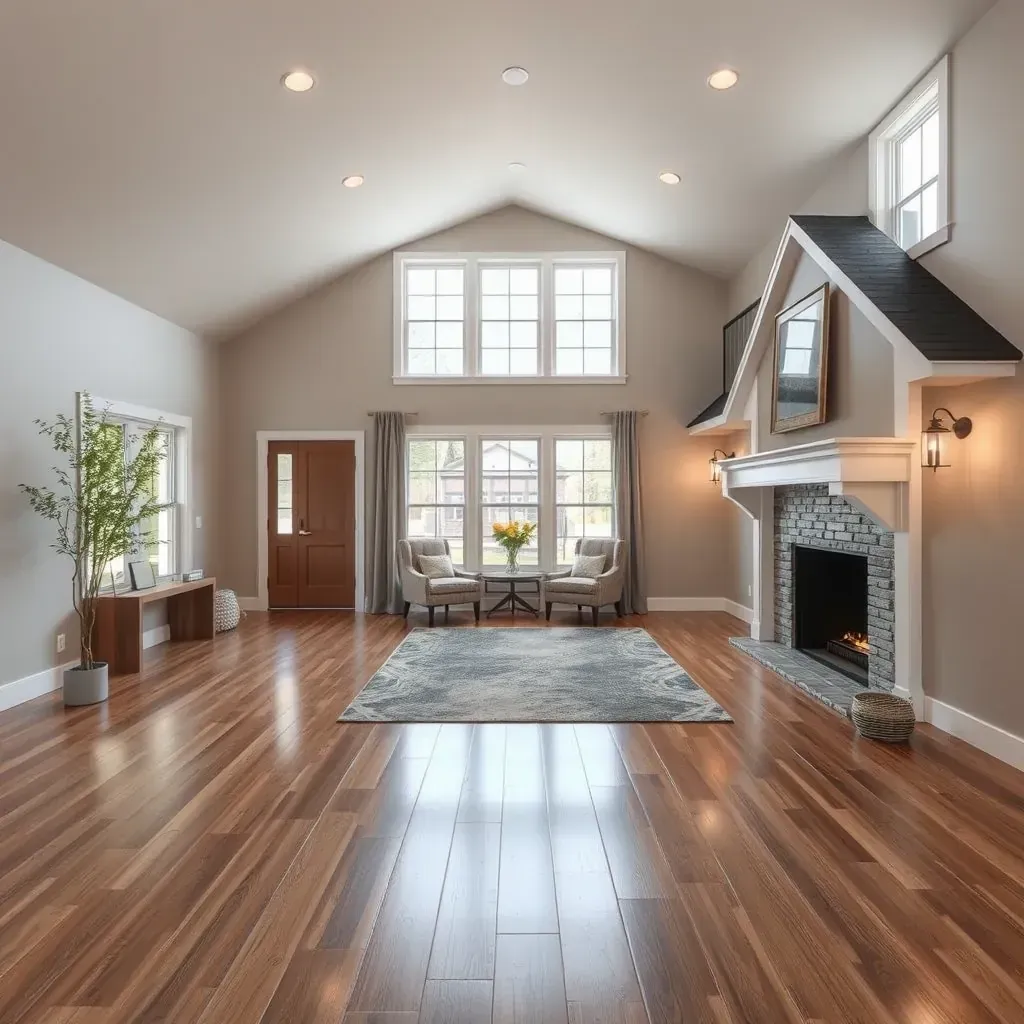 Beautiful renovated home in Apex, NC with fresh paint, new windows, lush greenery, and construction materials in the driveway.