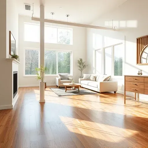 Professionally restored water damage interior in Butner, NC with pristine floors, drywall, and natural light.