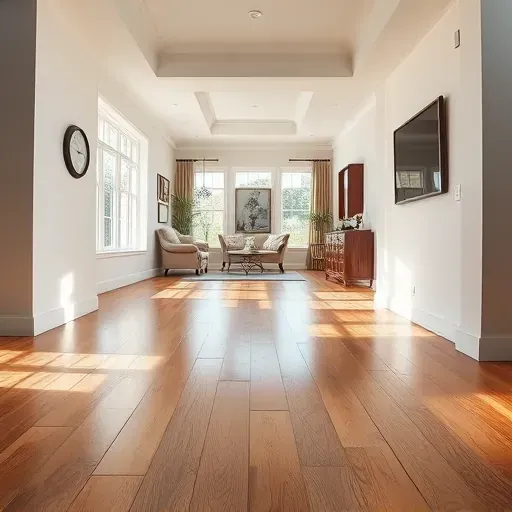 Pristine restored living room in Louisburg, NC, with wooden flooring, dry drywall, polished baseboards, and natural light.
