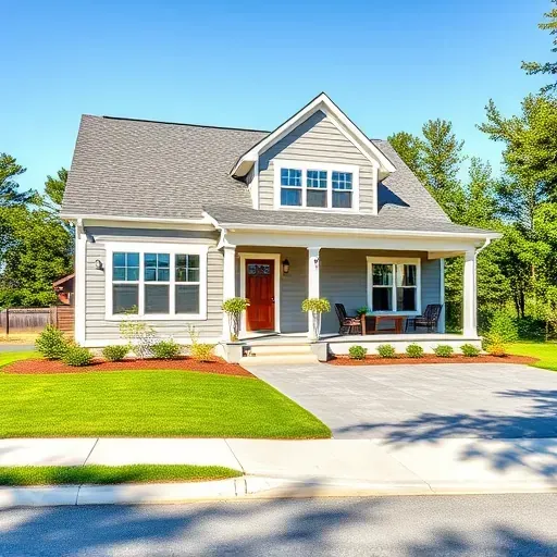 Recently renovated Carrboro, NC home with modern siding, landscaped yard, stylish porch, and sleek driveway.