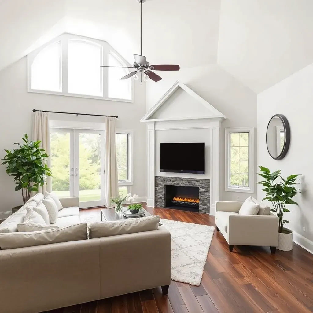 Beautiful home in Knightdale, NC, undergoing restoration with fresh paint, landscaping, scaffolding, and remodeling equipment.