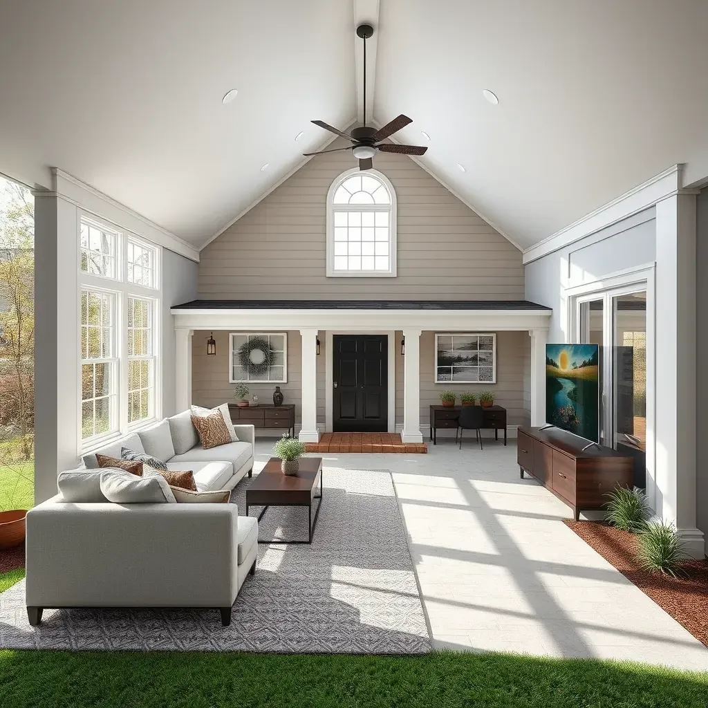 Bright renovated kitchen in Knightdale, NC with granite countertops, new cabinets, drywall, tools, and natural light.
