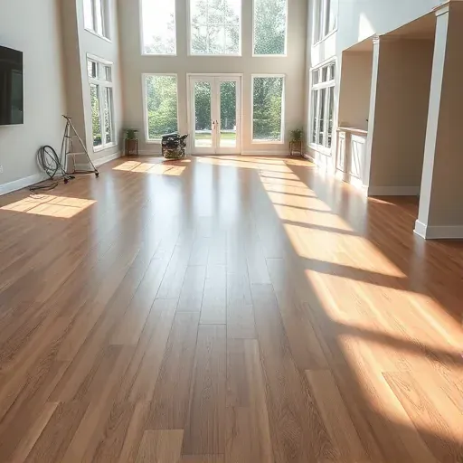 Restored interior in Butner, NC after water damage repair; clean floors, fresh walls, natural light, and subtle restoration details.