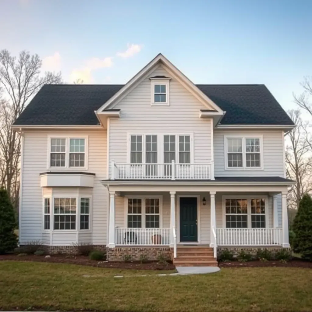 Renovated Zebulon, NC home with fresh siding, landscaped yard, updated porch, large windows, and construction tools nearby.