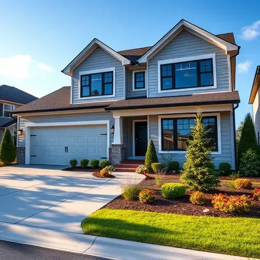 Renovated Clayton, NC home with sleek siding, large energy-efficient windows, landscaped yard, paved driveway, and modern lighting.