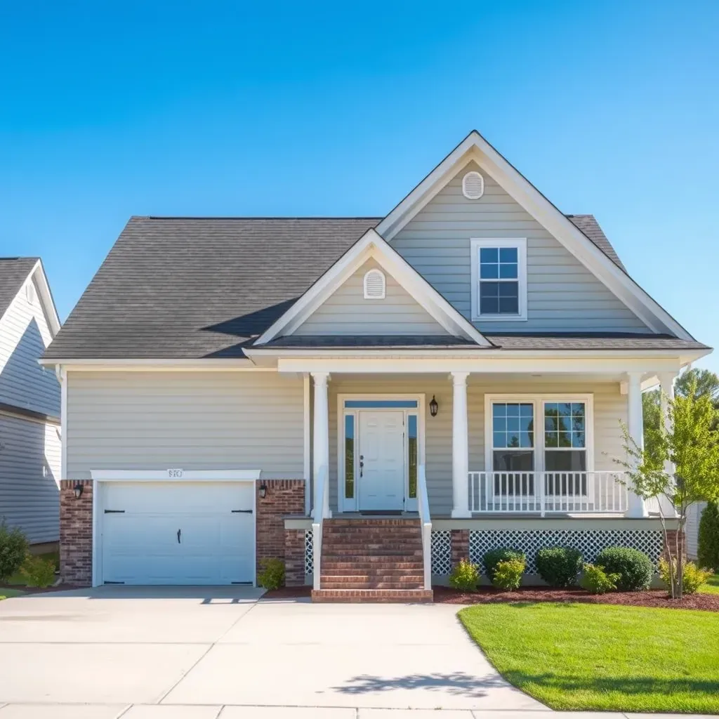 Restored Selma, NC home with fresh siding, white trim, landscaped yard, new porch, and energy-efficient windows.