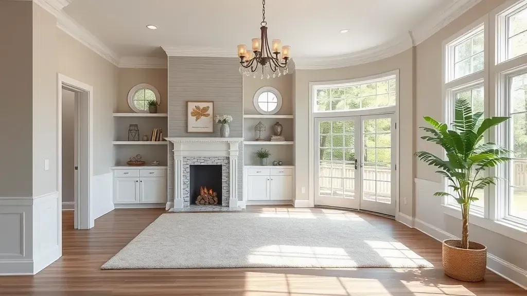 Home Renovation in Clayton, NC featuring a modern kitchen with new cabinetry, countertops, and stylish lighting.