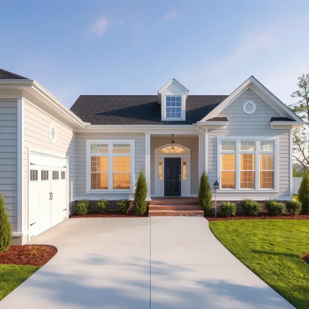 Charming renovated Erwin, NC home with fresh paint, new roof, landscaped yard, and organized outdoor remodeling area.