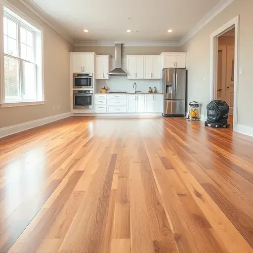 Water damage restoration in Erwin, NC: pristine interior with restored hardwood floors, fresh paint, modern kitchen, and professional finish.