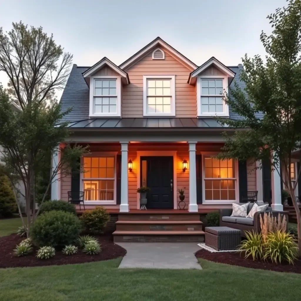 Restored home in Franklinton, NC with fresh paint, new windows, landscaped yard, and ongoing renovation tools visible.