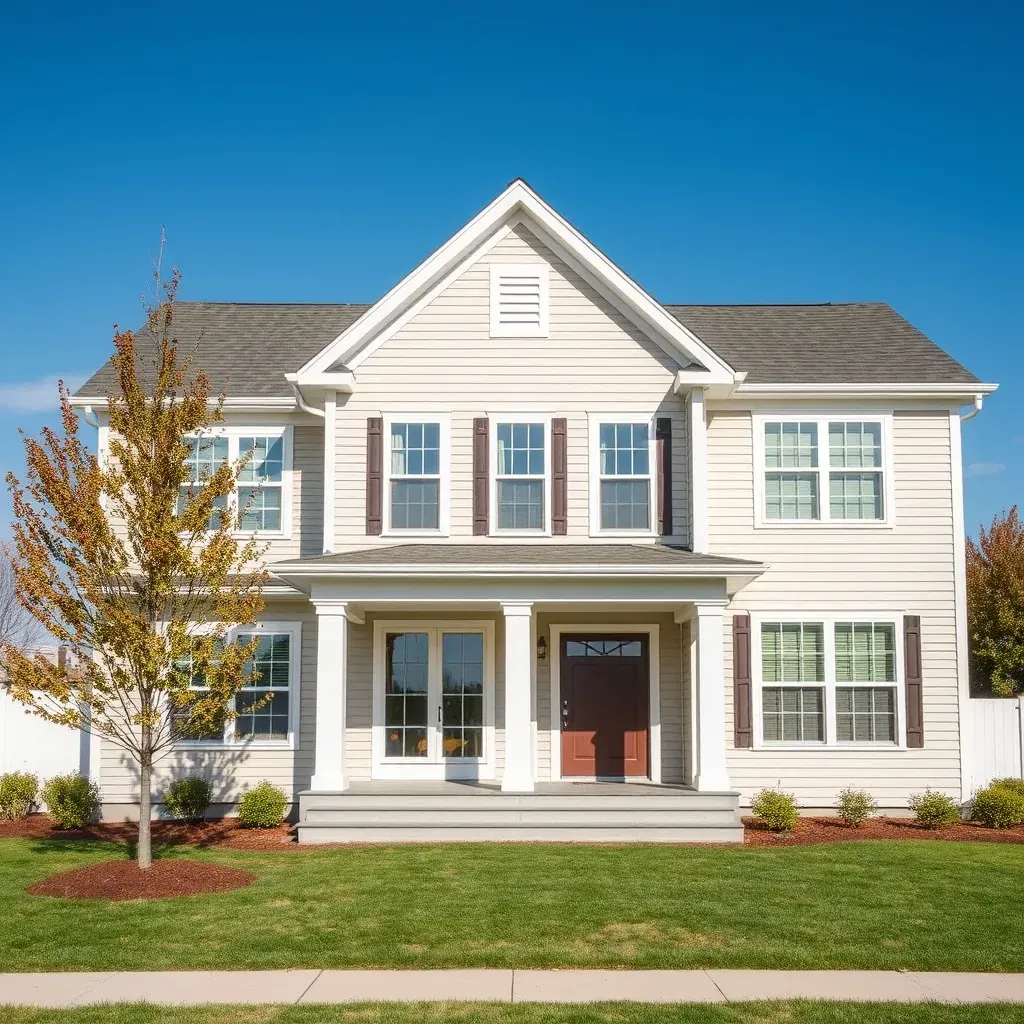 Social image showcasing Home Restoration & Remodeling in Mebane, NC with a modern, renovated home exterior and happy team.