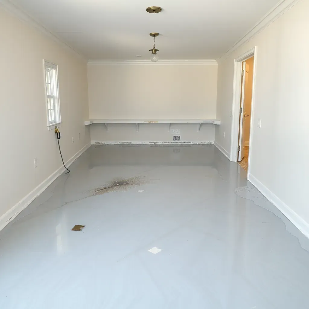 Restored Zebulon, NC living room with dried hardwood, new drywall, dehumidifiers, fans, and natural light.