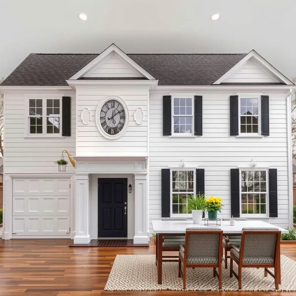 Chapel Hill home exterior with fresh siding, modern porch details, lush landscaping, and ongoing renovation elements.
