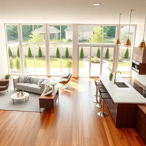 Beautiful renovated home in Bunn, NC featuring open living space, hardwood floors, modern kitchen, and lush backyard views.