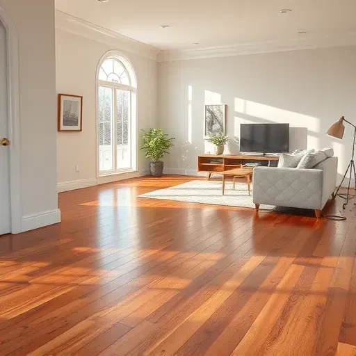 Restored interior with dried hardwood floors, fresh walls, neat furniture, and subtle restoration tools in Carrboro, NC.