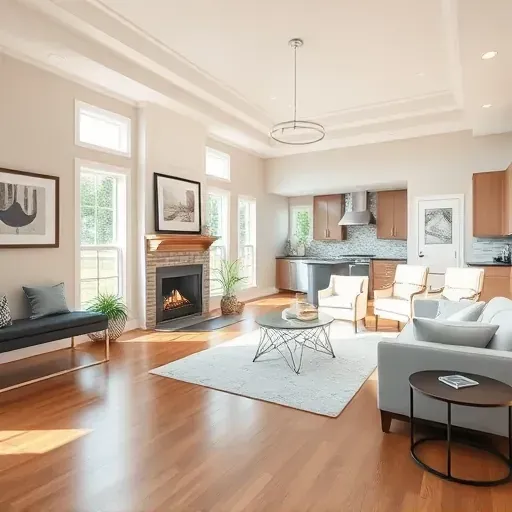 Beautifully renovated Garner, NC home interior featuring modern living space, hardwood floors, fireplace, and open-concept kitchen.
