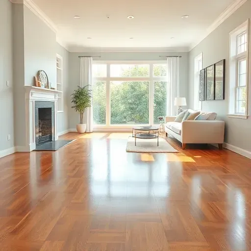 Restored Hillsborough home interior showing water damage repair, polished hardwood floors, fresh paint, and natural light.