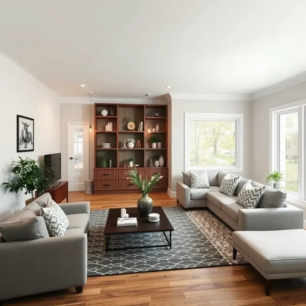 Beautiful renovated home in Lillington, NC with a stylish porch, brick and siding exterior, lush lawn, and southern charm.