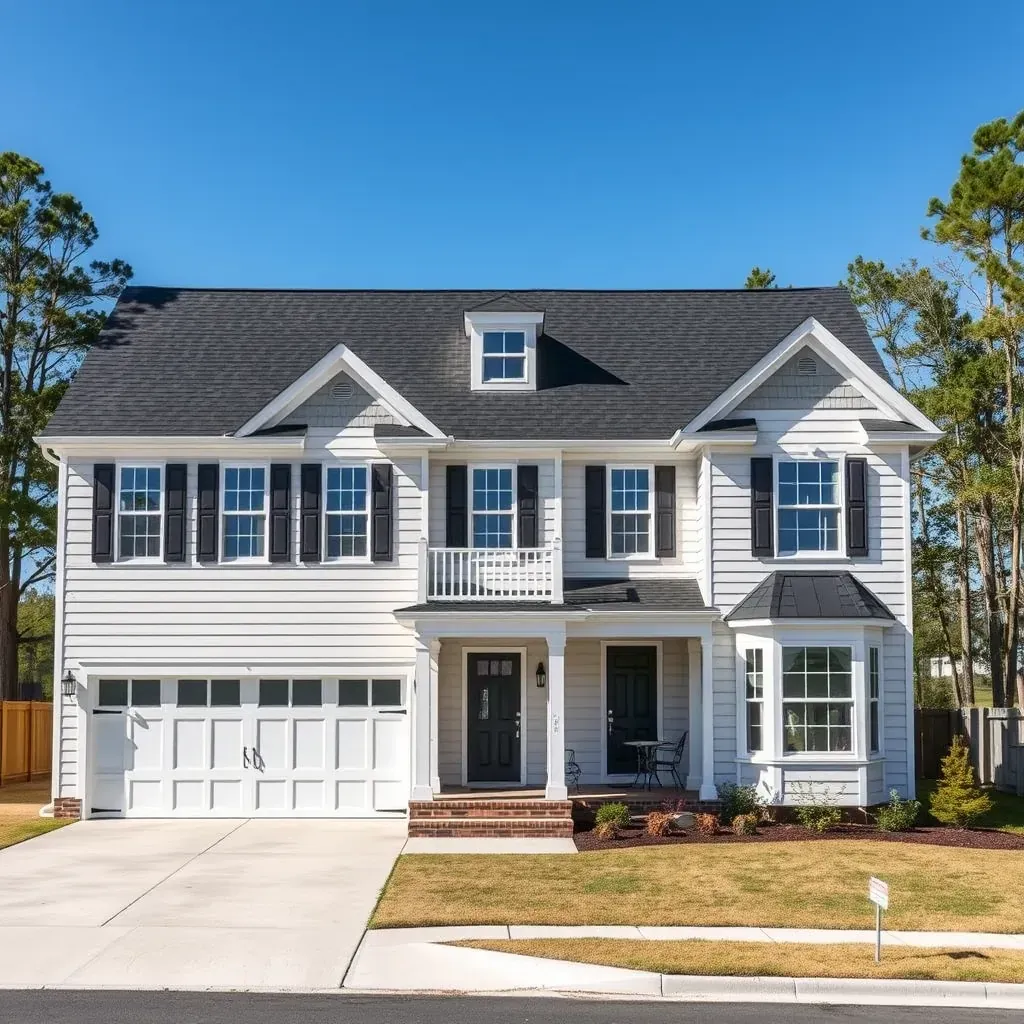 Well-maintained Coats, NC home exterior with fresh paint, new windows, modern siding, landscaped yard, and ongoing renovation tools.